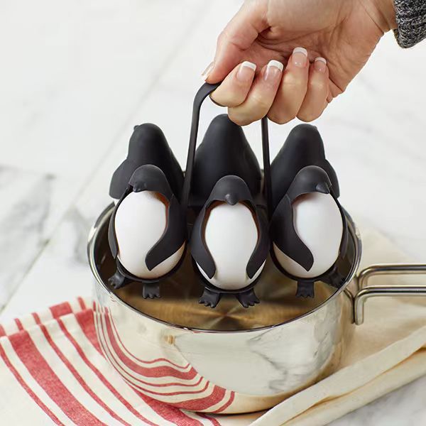 Egg Cooker Penguin Egg Steamer Egg Refrigerator Storage Combination Egg Holder