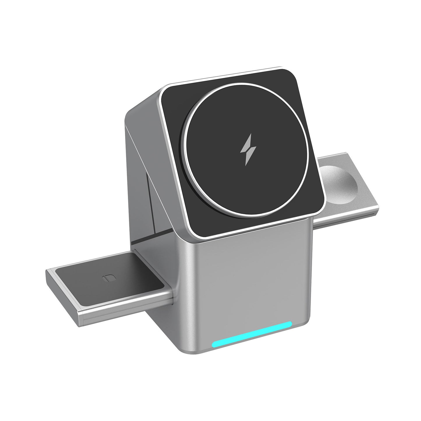 Rubik's Cube rotating magnetic wireless charger four-in-one strong magnetic cross-border 15W fast charging night light multi-function desktop charging
