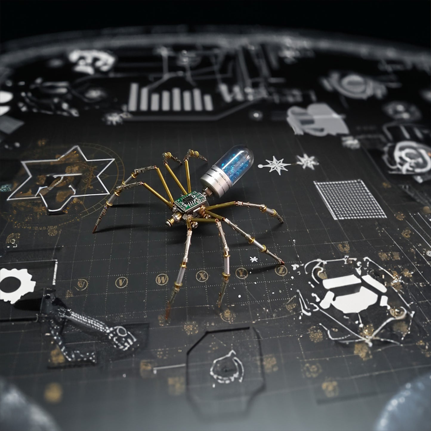 Mechanical spider metal assembly model three-dimensional DIY handmade puzzle kit creative ornament male
