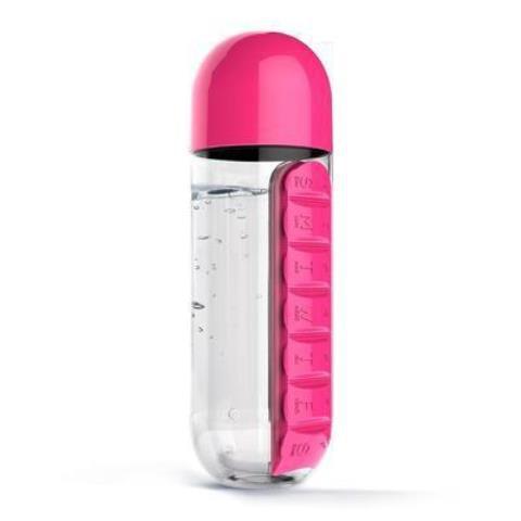 Multifunctional two-in-one creative water cup 7 grids, easy to carry outdoors, water bottle cup