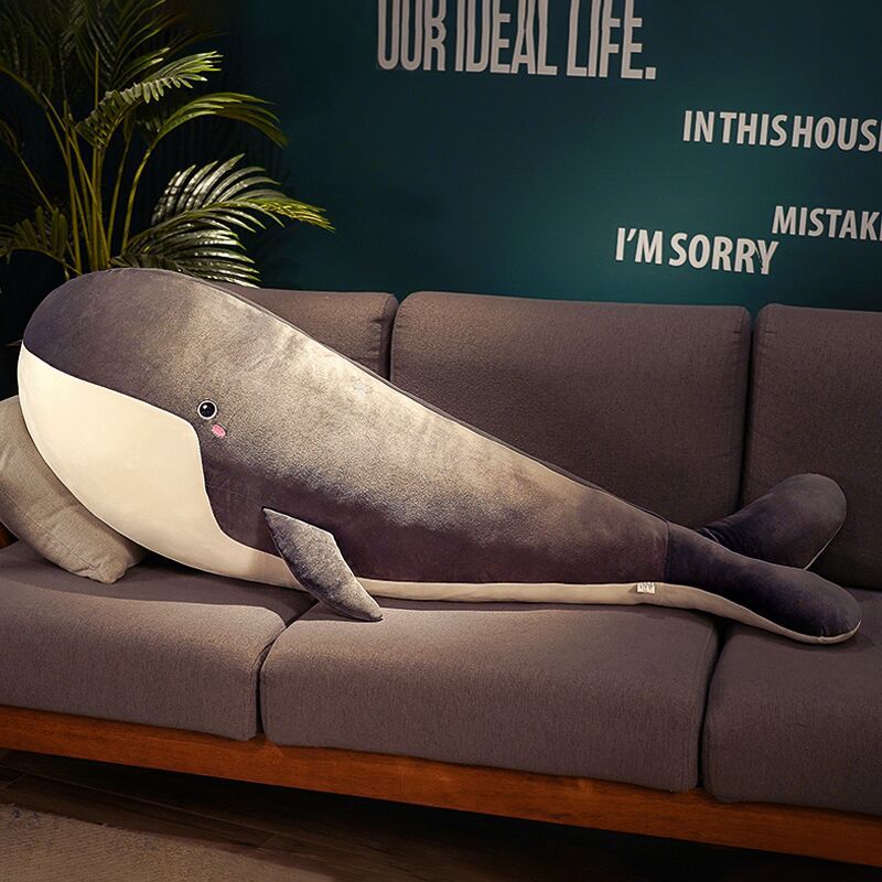 Cute whale plush toy pillow doll girl sleeping bed large doll children birthday gift