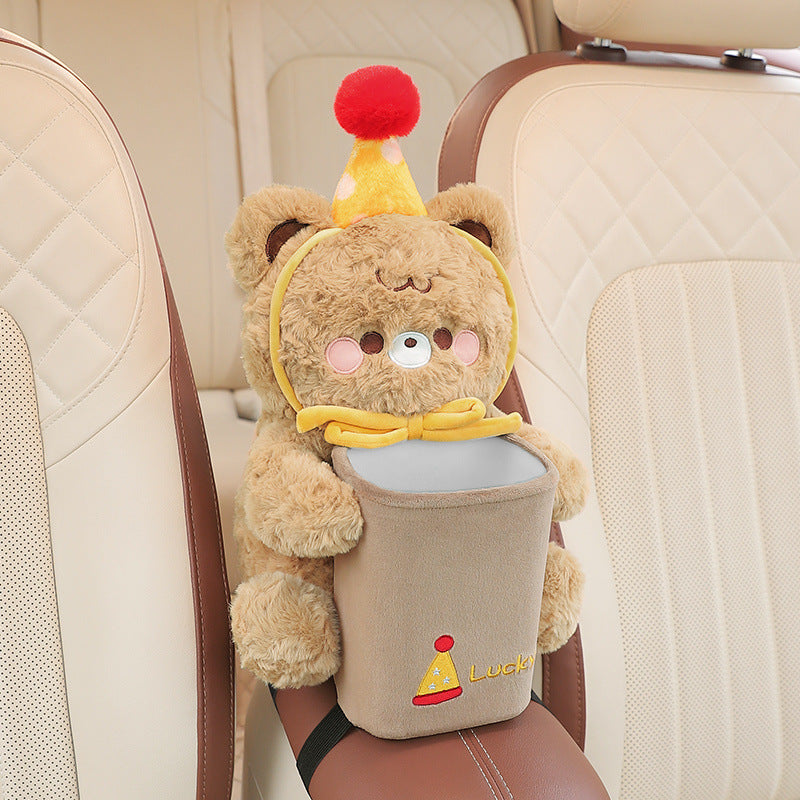 Car tissue box Trash can 2-in-1 creative armrest box Multifunctional pumping carton Car tissue hanging bag