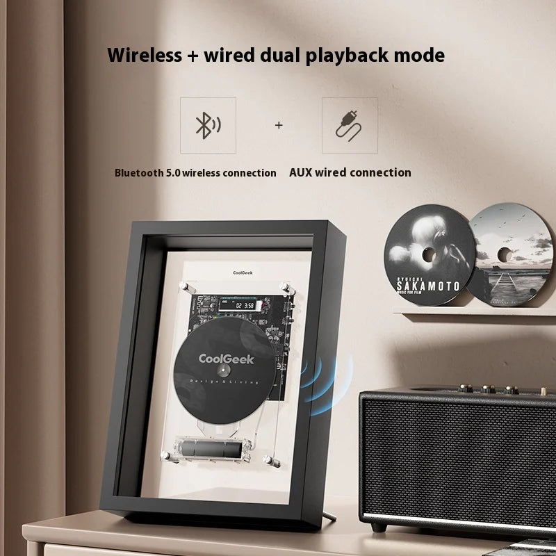 Coolgeek M1 Music Frame CD Bluetooth CD Player Dynamic Art Hanging Picture CD Player Creative Decorative Photo Frame