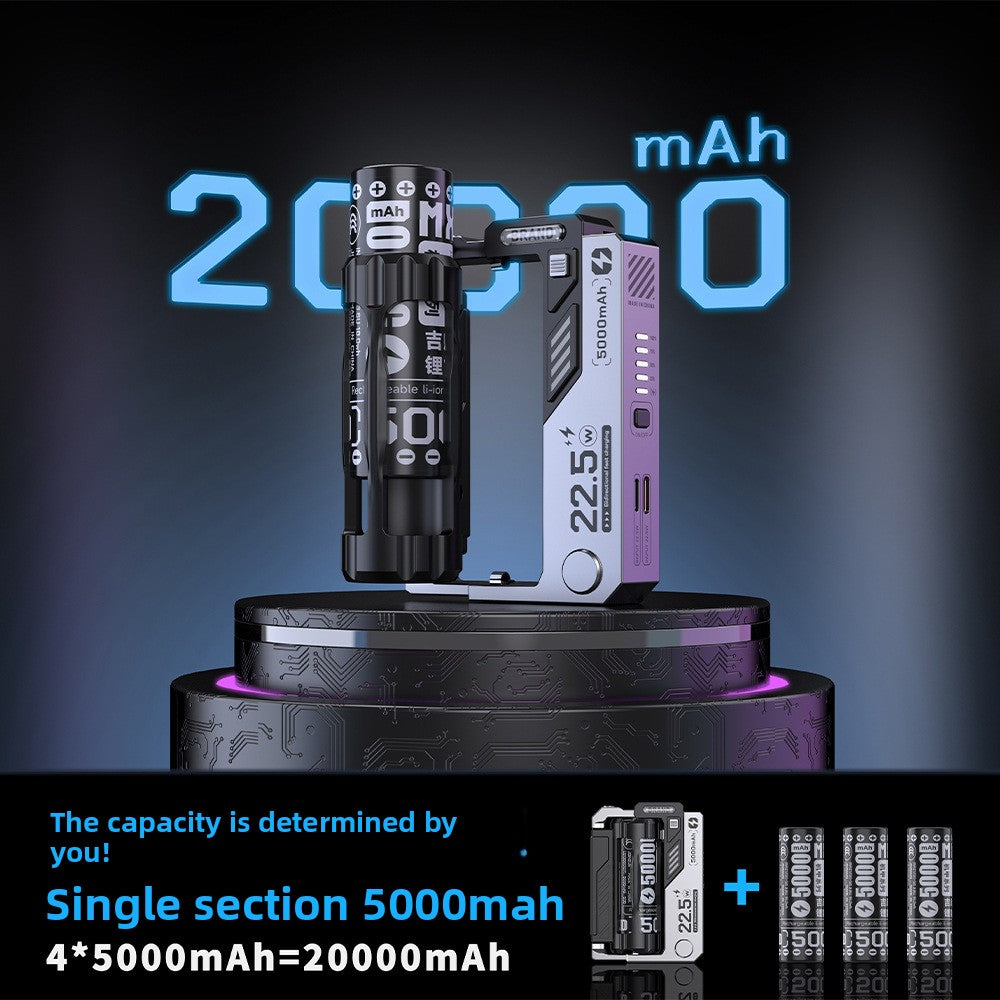 Magazine power bank one-click power exchange large capacity 21700 battery charger 22.5w fast charging mobile power supply