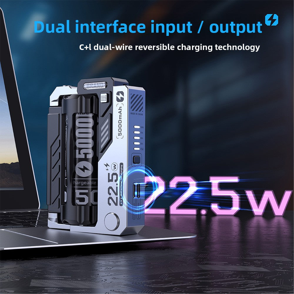 Magazine power bank one-click power exchange large capacity 21700 battery charger 22.5w fast charging mobile power supply