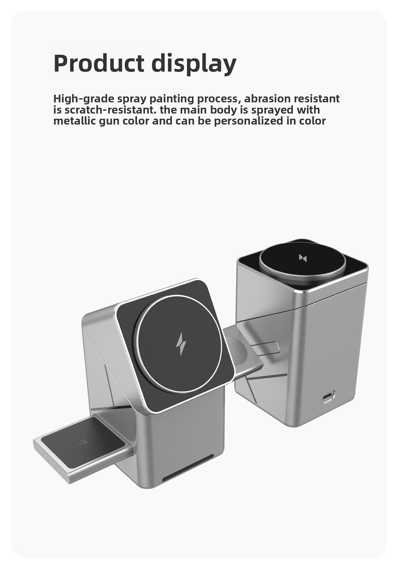Rubik's Cube rotating magnetic wireless charger four-in-one strong magnetic cross-border 15W fast charging night light multi-function desktop charging