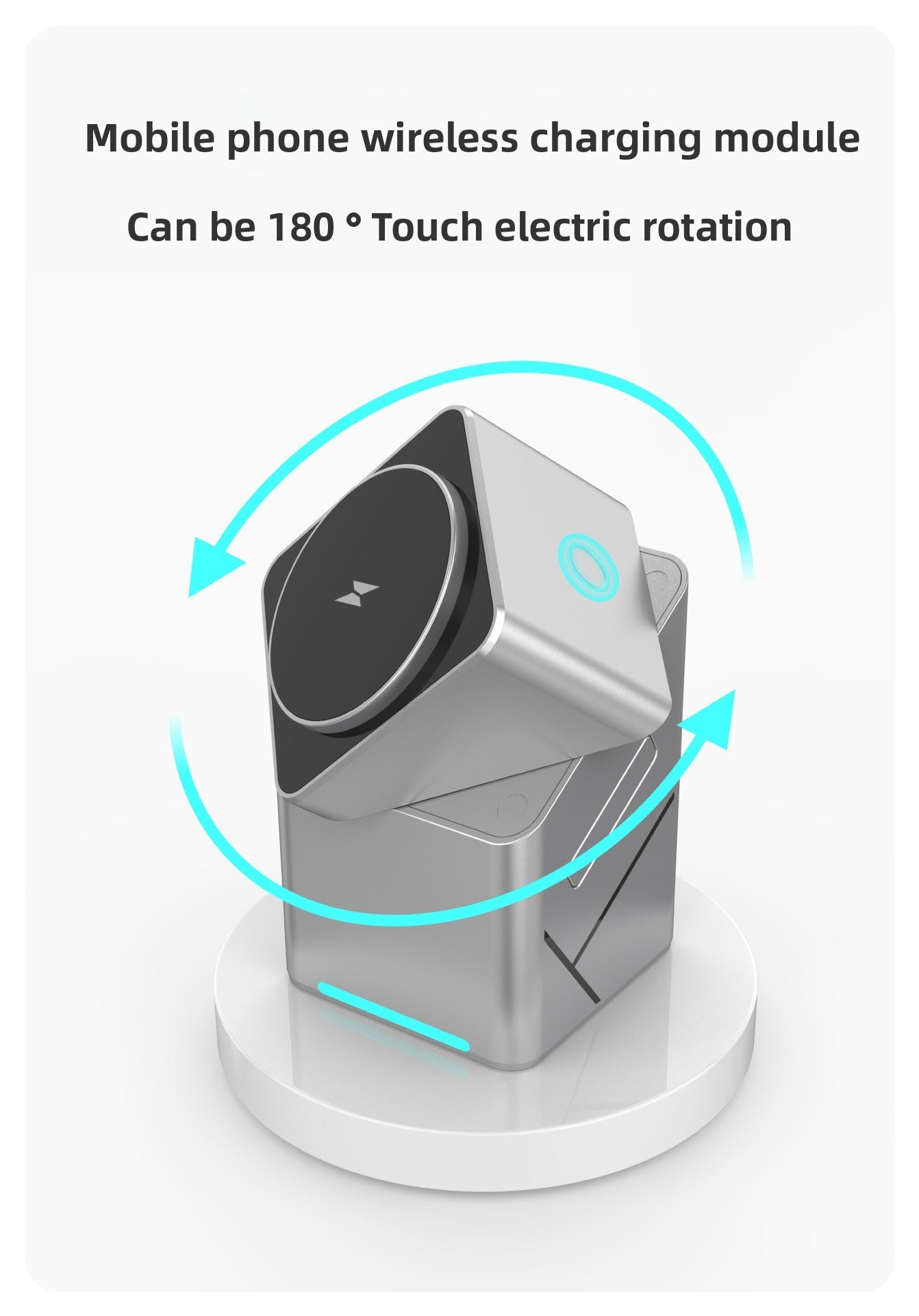 Rubik's Cube rotating magnetic wireless charger four-in-one strong magnetic cross-border 15W fast charging night light multi-function desktop charging