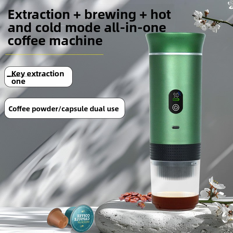 Portable coffee capsule machine Pump type American-Italian concentrate Electric small wireless heating Outdoor coffee cup