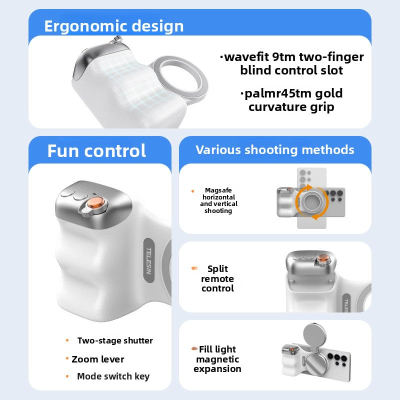 Magsafe mobile phone camera aid magnetic handle Bluetooth camera anti-shake artifact