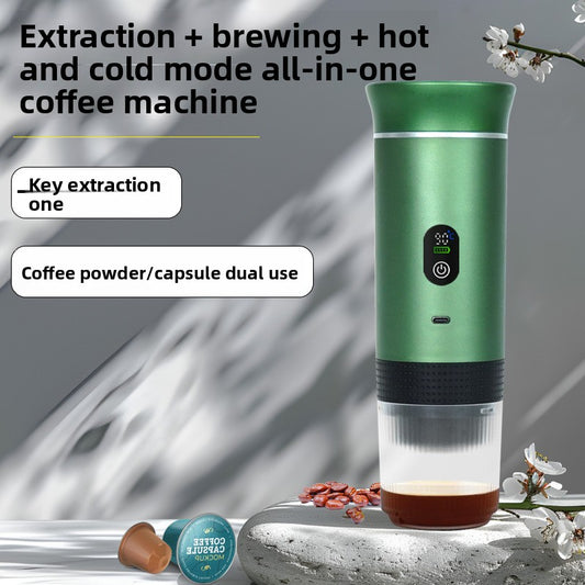 Portable coffee capsule machine Pump type American-Italian concentrate Electric small wireless heating Outdoor coffee cup